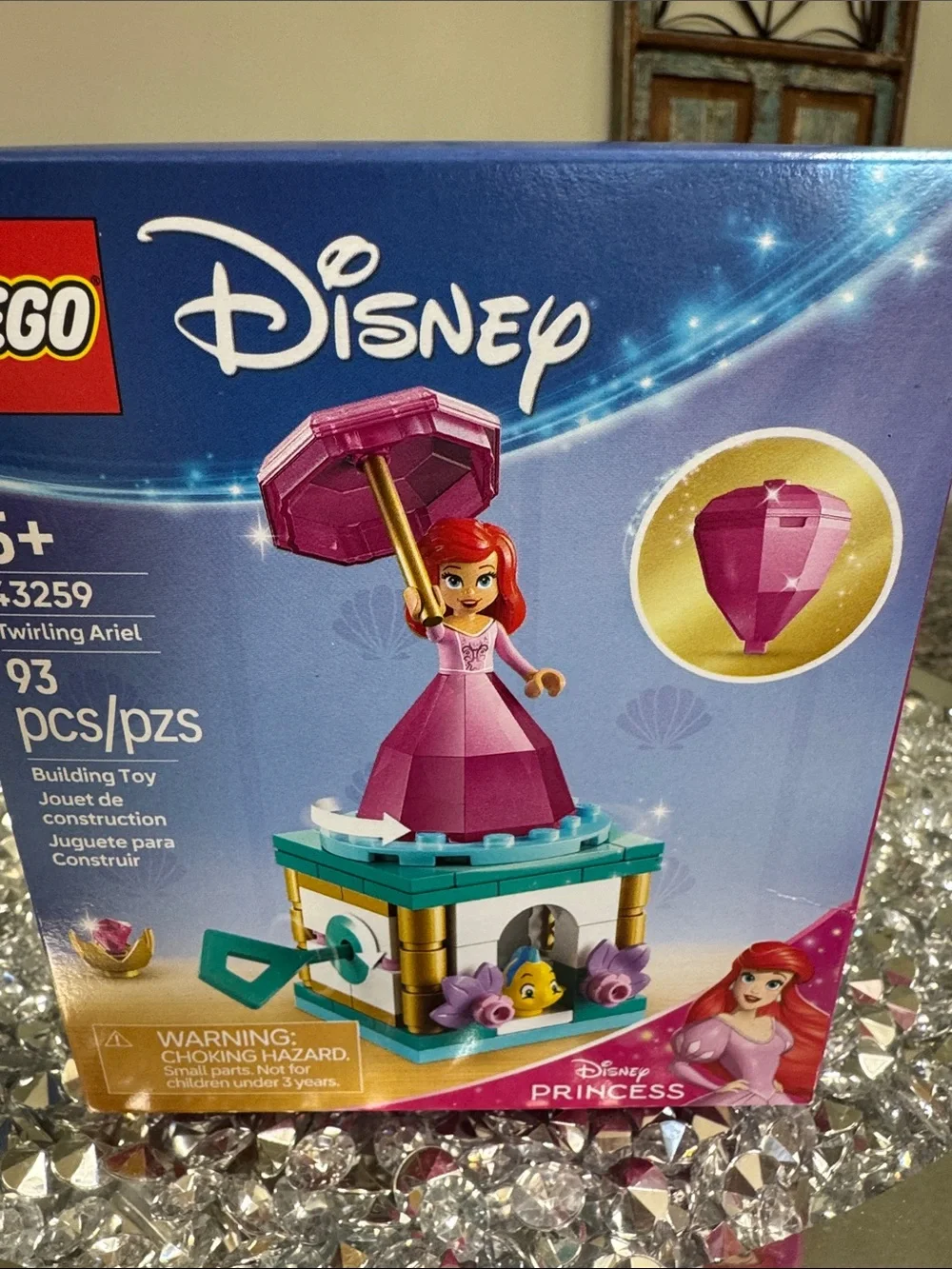 LEGO Disney Twirling Ariel 93 piece Playset in Pink, Teal & Gold